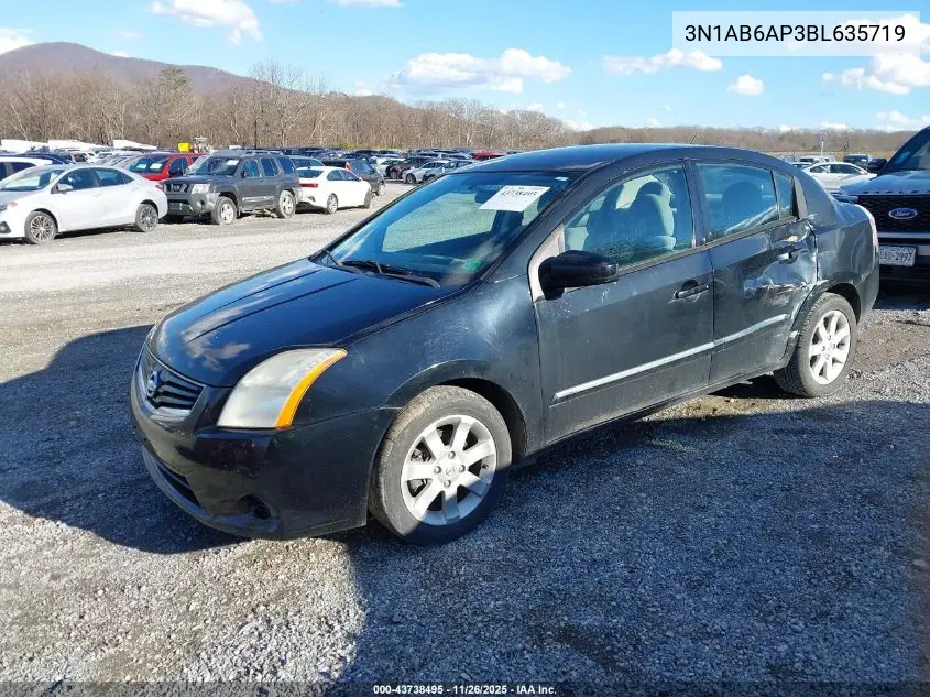 3N1AB6AP3BL635719 2011 Nissan Sentra 2.0S