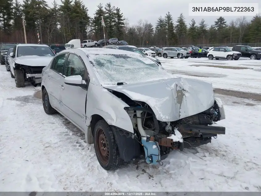 3N1AB6AP9BL722363 2011 Nissan Sentra 2.0S