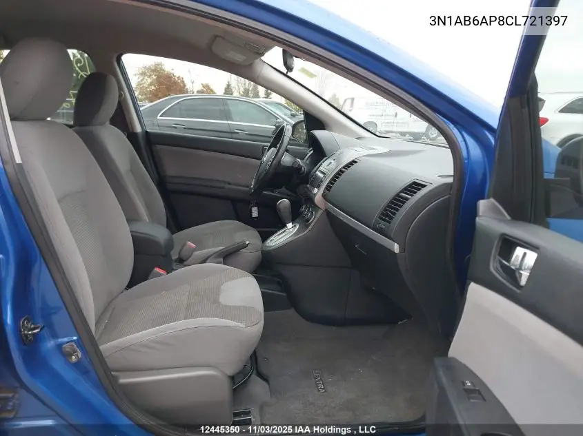 3N1AB6AP8CL721397 2012 Nissan Sentra