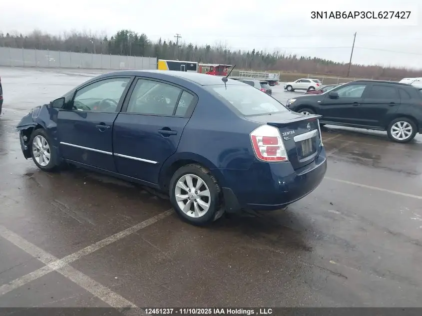 3N1AB6AP3CL627427 2012 Nissan Sentra 2.0 S