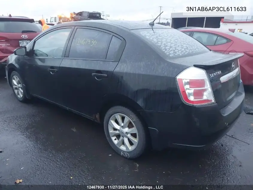 3N1AB6AP3CL611633 2012 Nissan Sentra 2.0/2.0S/Sr/2.0Sl