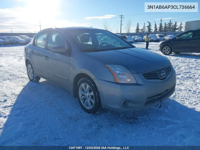 3N1AB6AP3CL736664 2012 Nissan Sentra 2.0 Sl