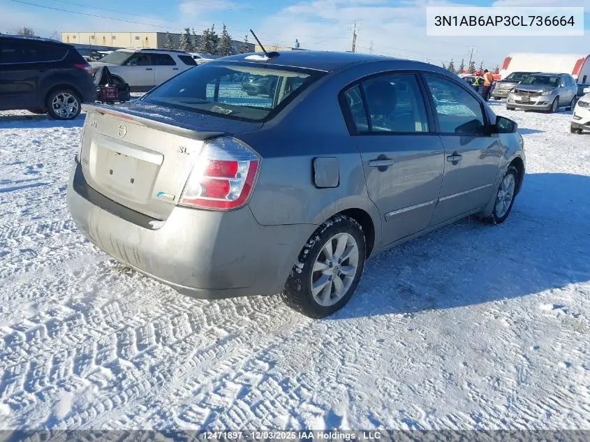 3N1AB6AP3CL736664 2012 Nissan Sentra 2.0 Sl