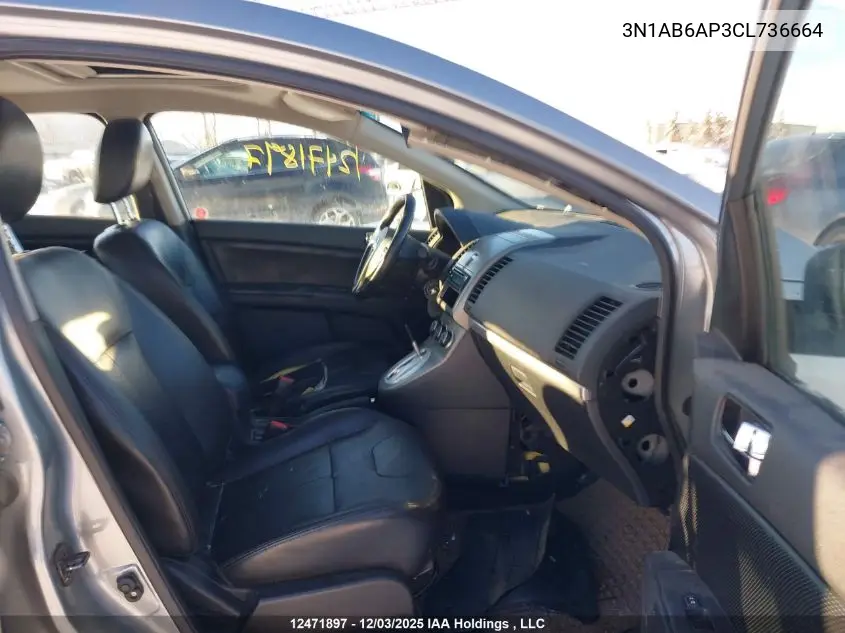 3N1AB6AP3CL736664 2012 Nissan Sentra 2.0 Sl
