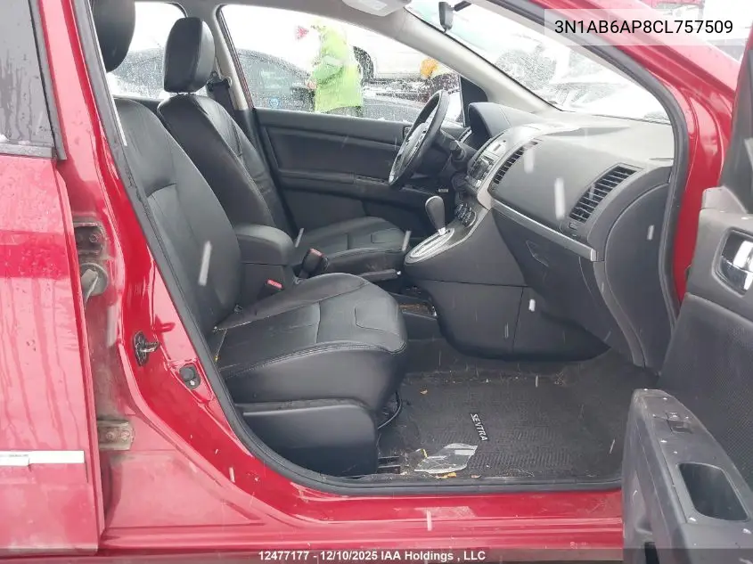 3N1AB6AP8CL757509 2012 Nissan Sentra 2.0 Sl