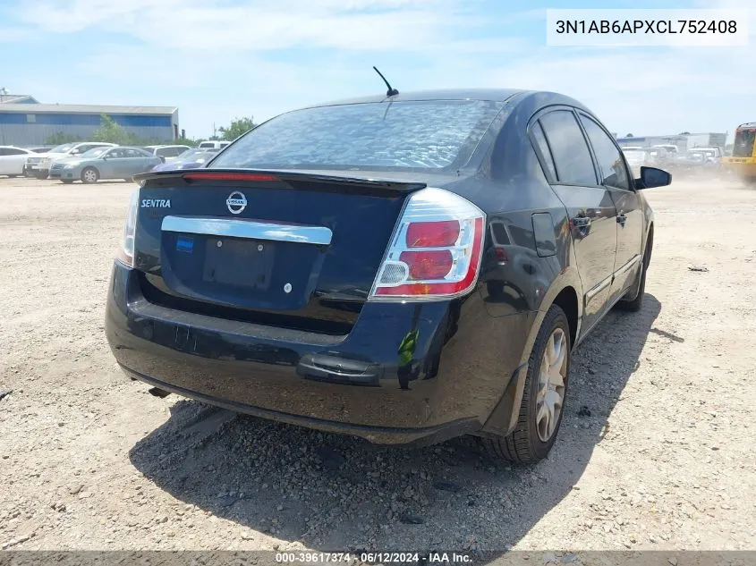 3N1AB6APXCL752408 2012 Nissan Sentra 2.0 S