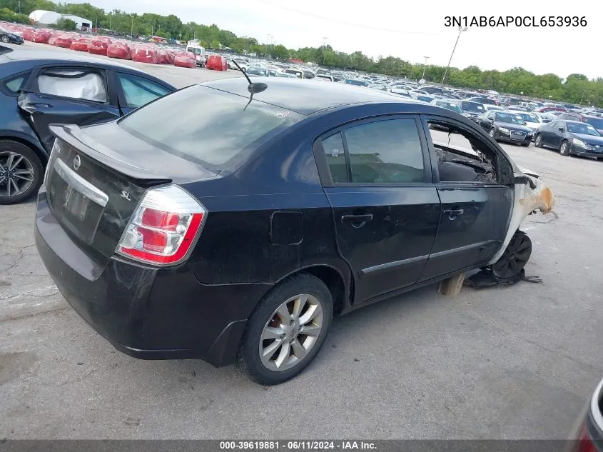 2012 Nissan Sentra 2.0 Sl VIN: 3N1AB6AP0CL653936 Lot: 39619881