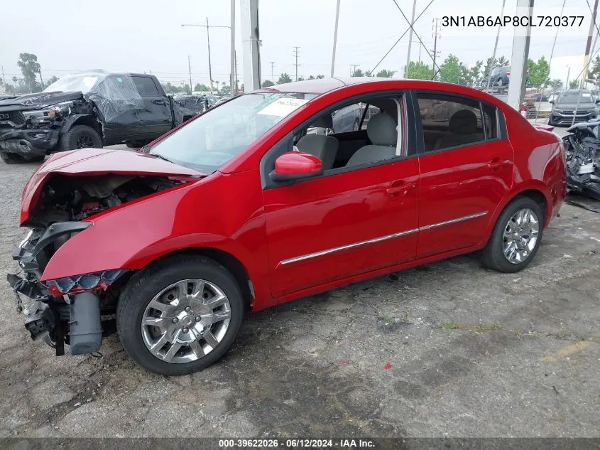 2012 Nissan Sentra 2.0 S VIN: 3N1AB6AP8CL720377 Lot: 39622026