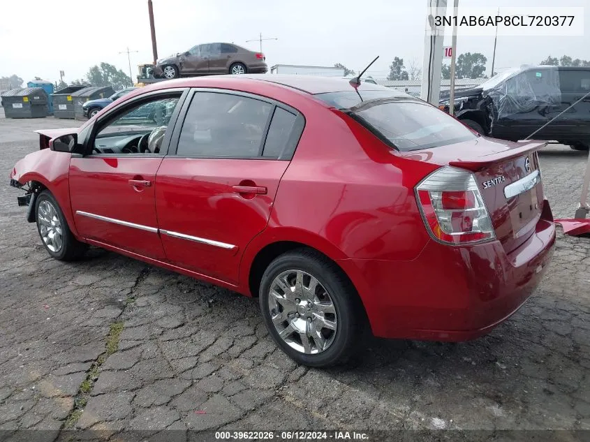 3N1AB6AP8CL720377 2012 Nissan Sentra 2.0 S