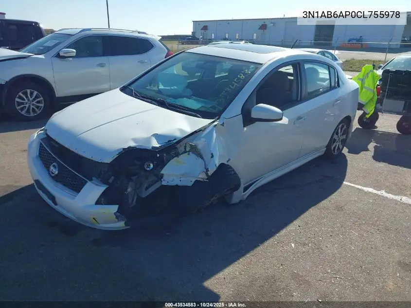 3N1AB6AP0CL755978 2012 Nissan Sentra 2.0 Sr