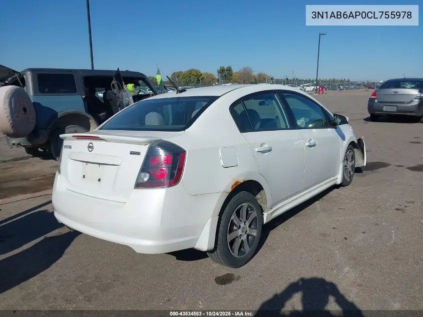 3N1AB6AP0CL755978 2012 Nissan Sentra 2.0 Sr