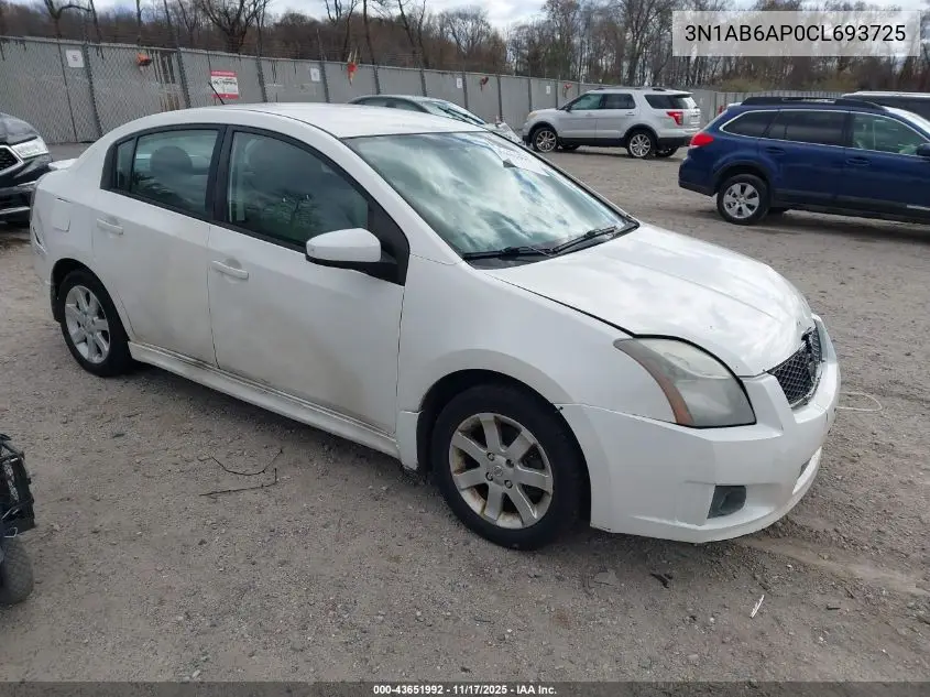 3N1AB6AP0CL693725 2012 Nissan Sentra 2.0 Sr