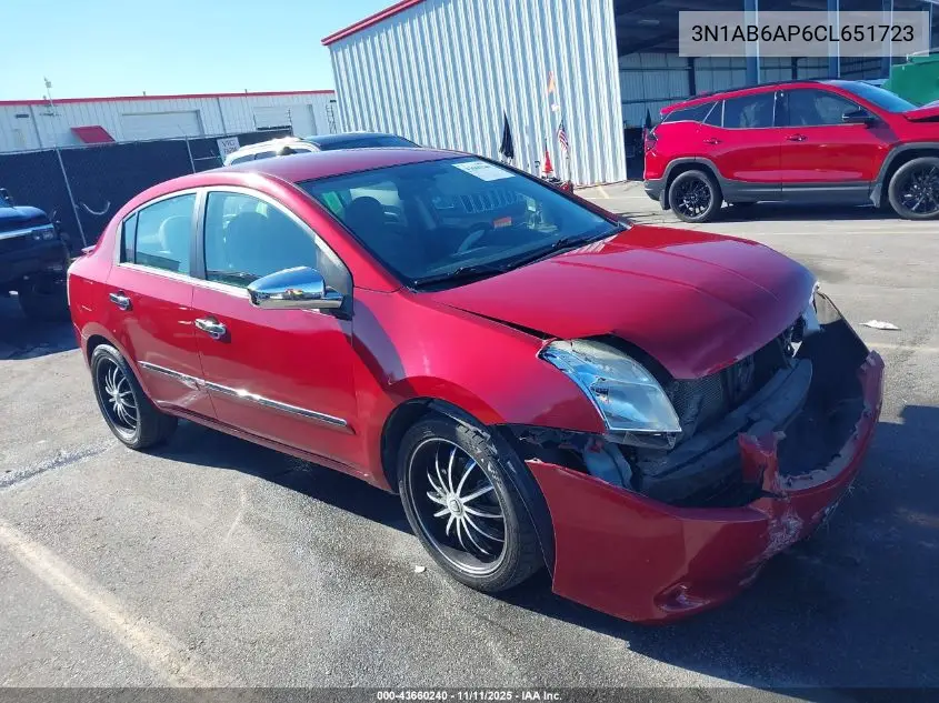 3N1AB6AP6CL651723 2012 Nissan Sentra 2.0 S