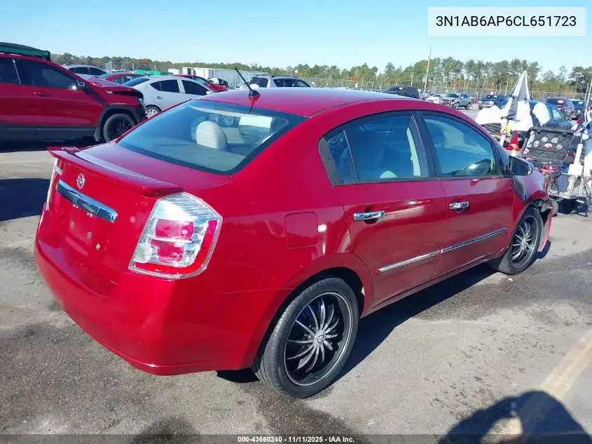 3N1AB6AP6CL651723 2012 Nissan Sentra 2.0 S