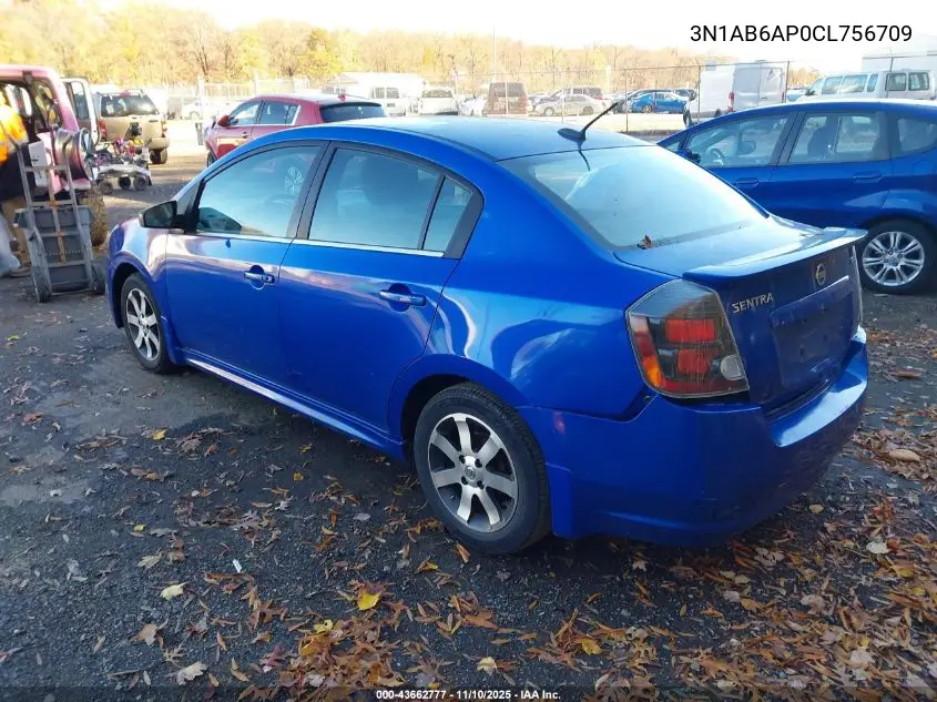3N1AB6AP0CL756709 2012 Nissan Sentra 2.0 Sr