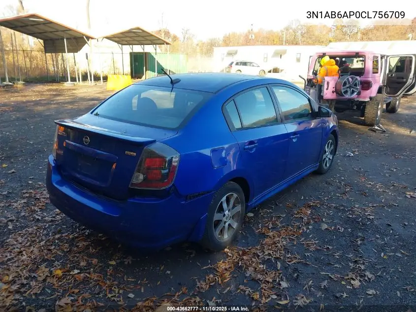 3N1AB6AP0CL756709 2012 Nissan Sentra 2.0 Sr