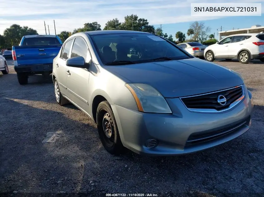 3N1AB6APXCL721031 2012 Nissan Sentra 2.0 S