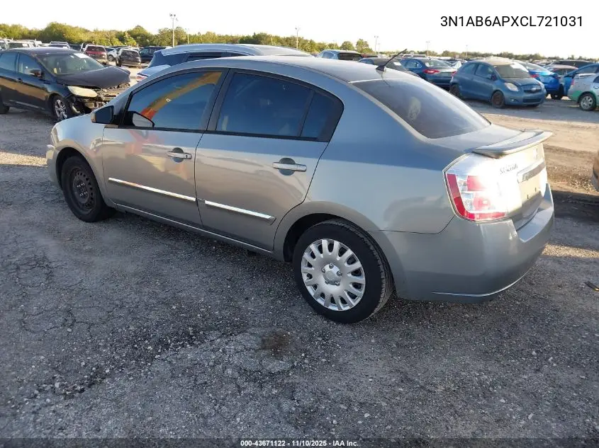 3N1AB6APXCL721031 2012 Nissan Sentra 2.0 S
