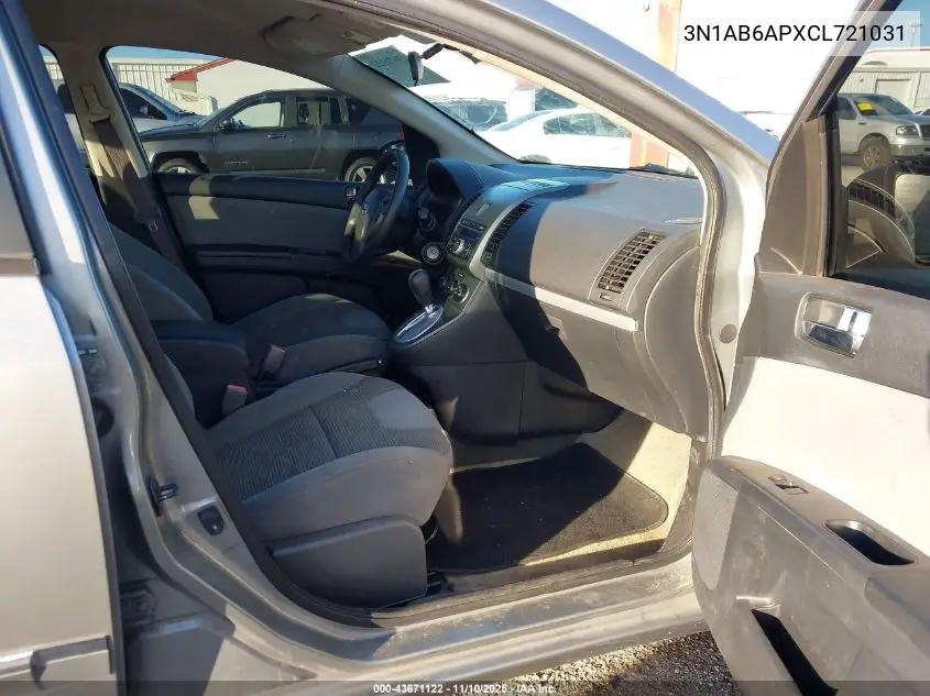 3N1AB6APXCL721031 2012 Nissan Sentra 2.0 S