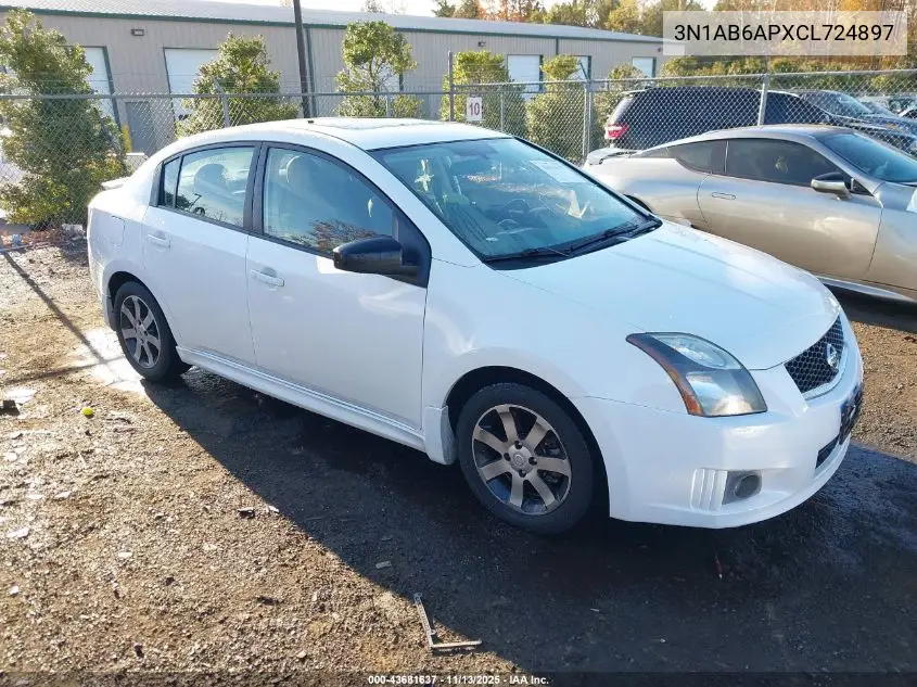 3N1AB6APXCL724897 2012 Nissan Sentra 2.0 Sr
