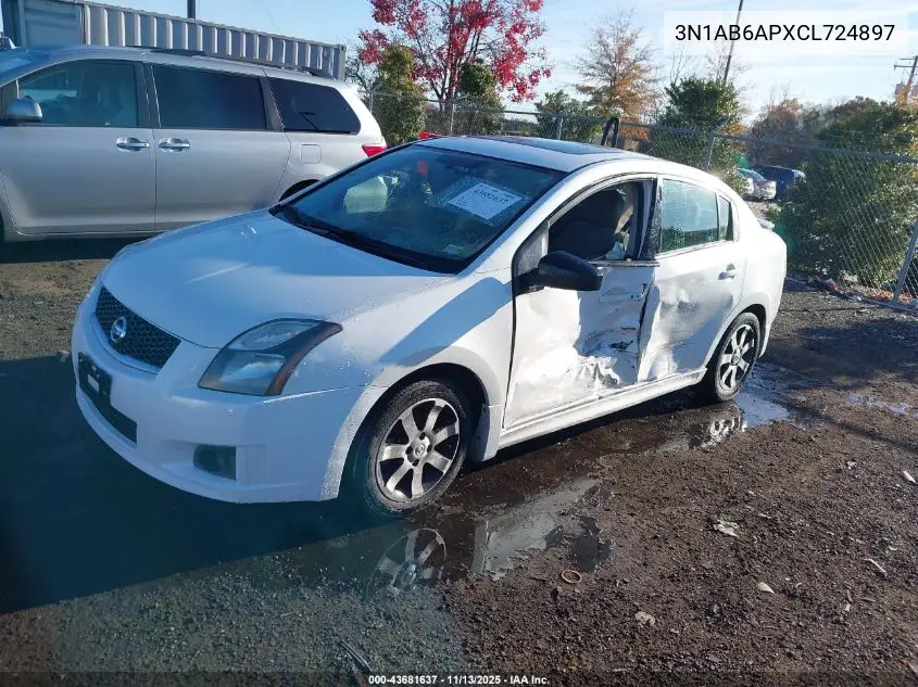 3N1AB6APXCL724897 2012 Nissan Sentra 2.0 Sr