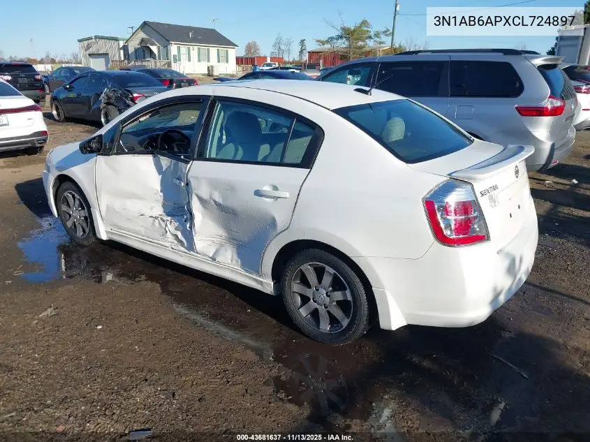 3N1AB6APXCL724897 2012 Nissan Sentra 2.0 Sr