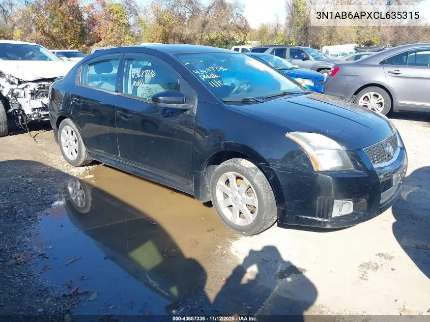 3N1AB6APXCL635315 2012 Nissan Sentra 2.0 Sr