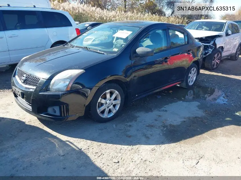 3N1AB6APXCL635315 2012 Nissan Sentra 2.0 Sr