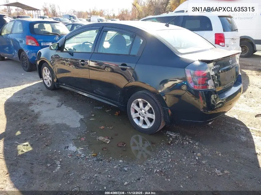 3N1AB6APXCL635315 2012 Nissan Sentra 2.0 Sr