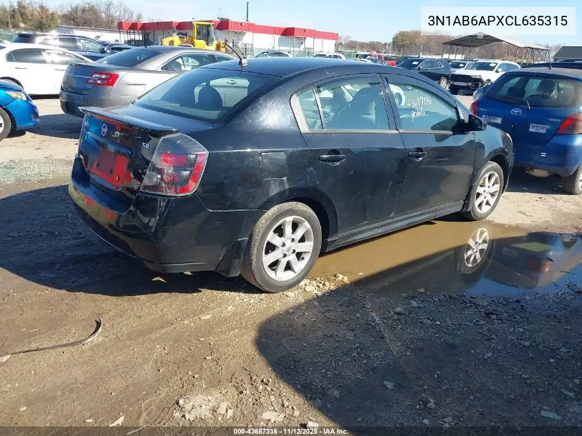 3N1AB6APXCL635315 2012 Nissan Sentra 2.0 Sr