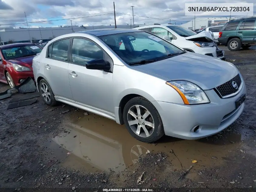 3N1AB6APXCL728304 2012 Nissan Sentra 2.0 Sr