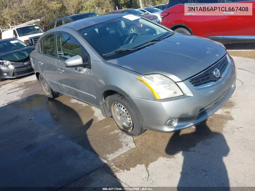 3N1AB6AP1CL667408 2012 Nissan Sentra 2.0 S