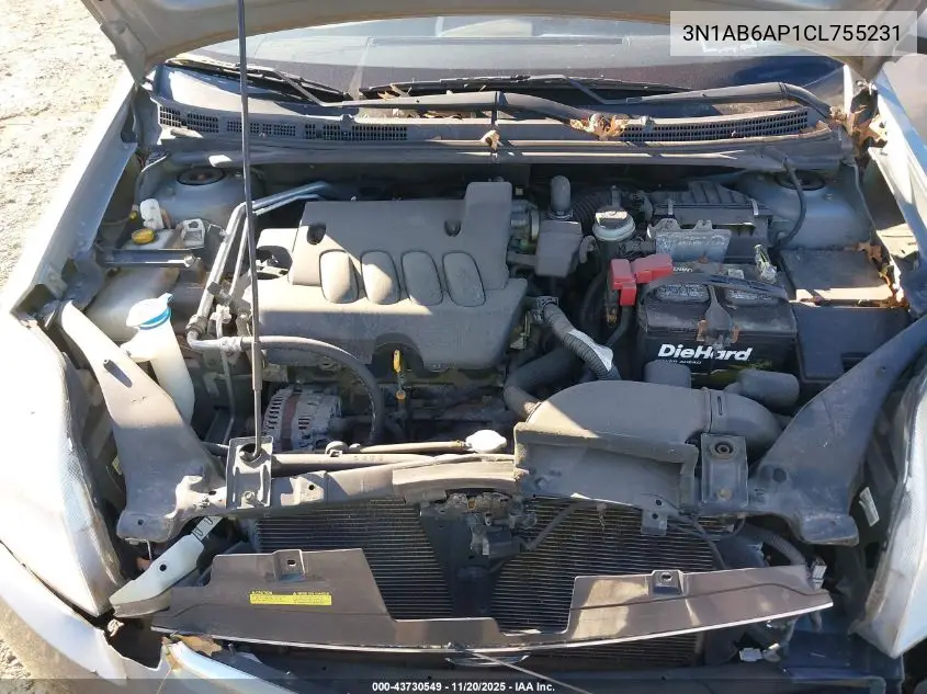 3N1AB6AP1CL755231 2012 Nissan Sentra 2.0 S