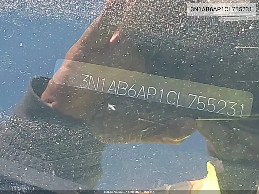 3N1AB6AP1CL755231 2012 Nissan Sentra 2.0 S