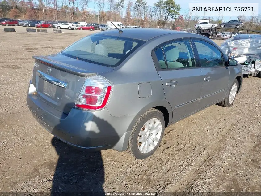 3N1AB6AP1CL755231 2012 Nissan Sentra 2.0 S