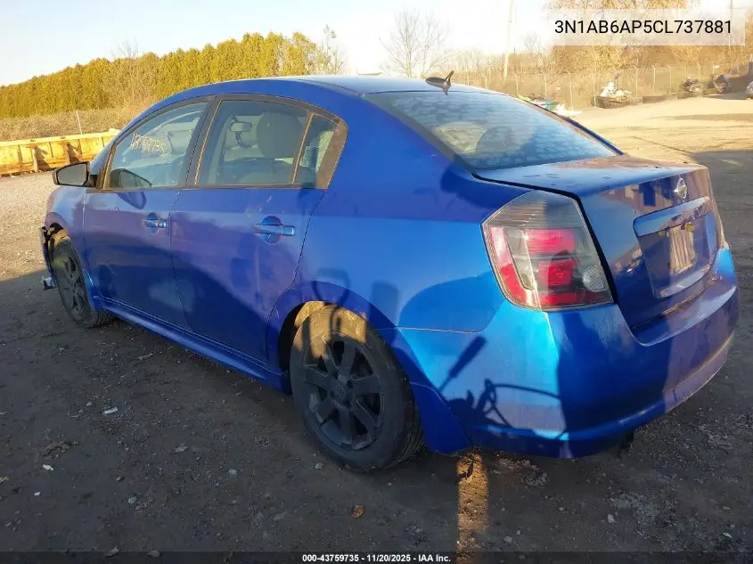 3N1AB6AP5CL737881 2012 Nissan Sentra 2.0 Sr