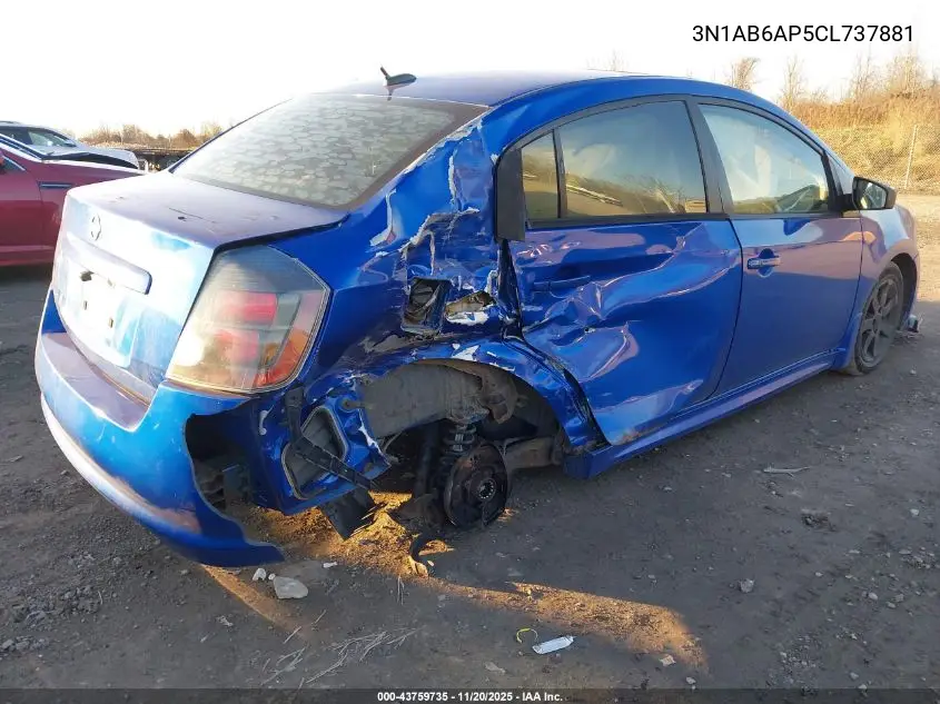 3N1AB6AP5CL737881 2012 Nissan Sentra 2.0 Sr