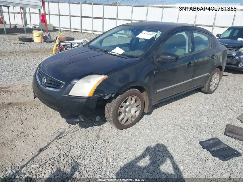 3N1AB6AP4CL781368 2012 Nissan Sentra 2.0 S