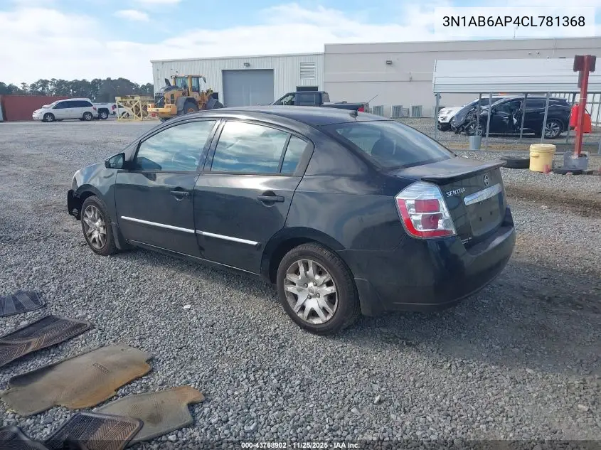 3N1AB6AP4CL781368 2012 Nissan Sentra 2.0 S