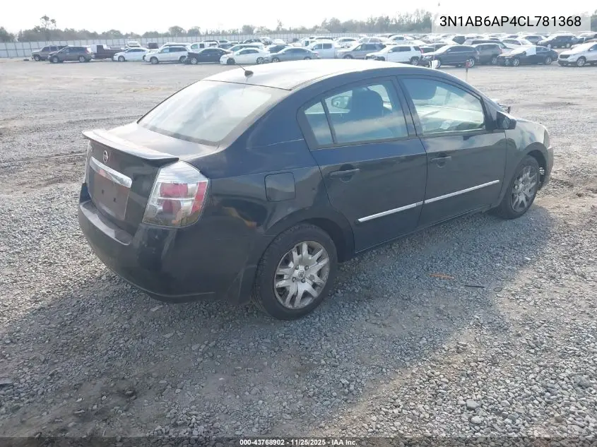 3N1AB6AP4CL781368 2012 Nissan Sentra 2.0 S