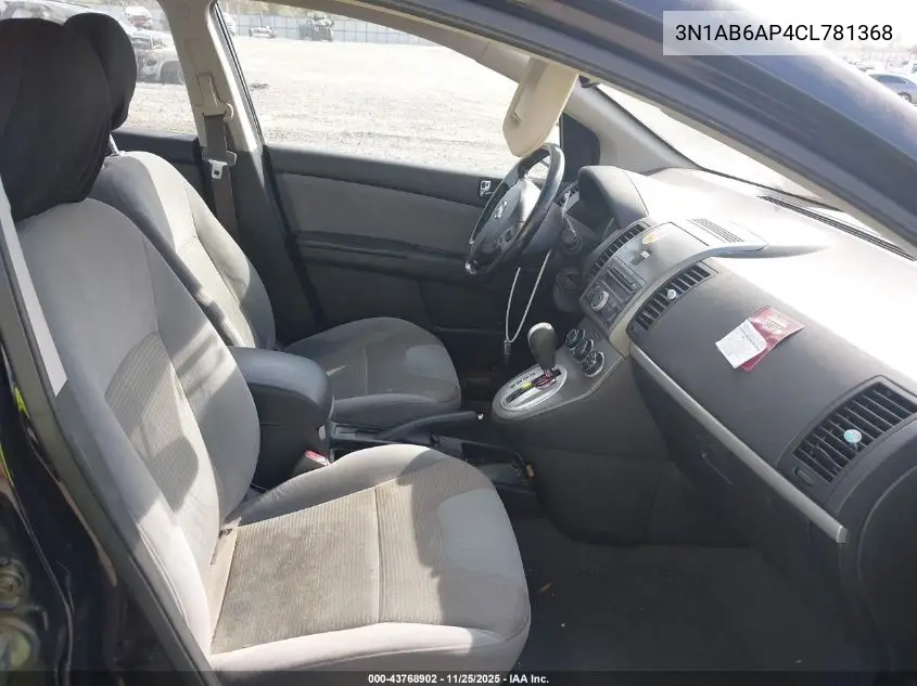 3N1AB6AP4CL781368 2012 Nissan Sentra 2.0 S