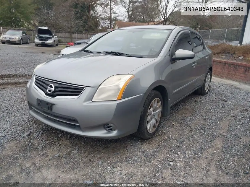 3N1AB6AP6CL640348 2012 Nissan Sentra 2.0 S