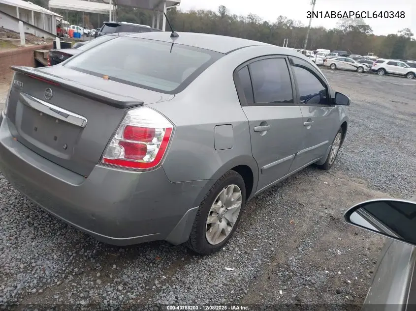 3N1AB6AP6CL640348 2012 Nissan Sentra 2.0 S