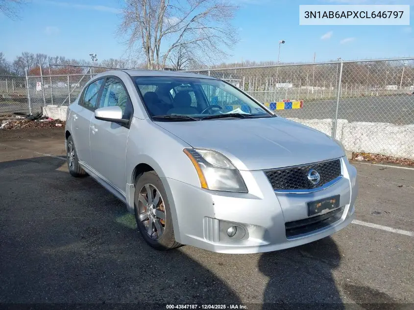 3N1AB6APXCL646797 2012 Nissan Sentra 2.0 Sr
