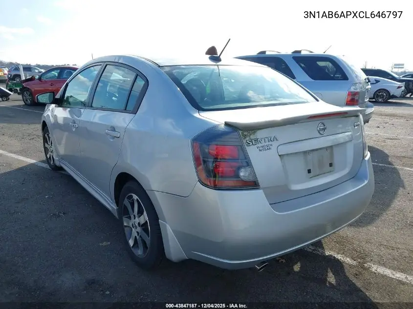 3N1AB6APXCL646797 2012 Nissan Sentra 2.0 Sr