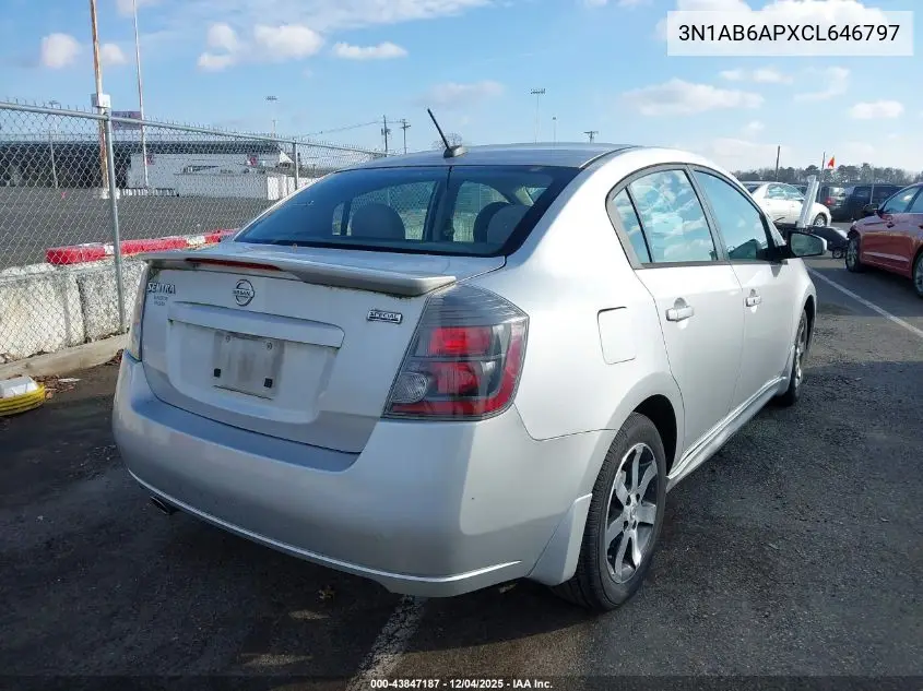 3N1AB6APXCL646797 2012 Nissan Sentra 2.0 Sr