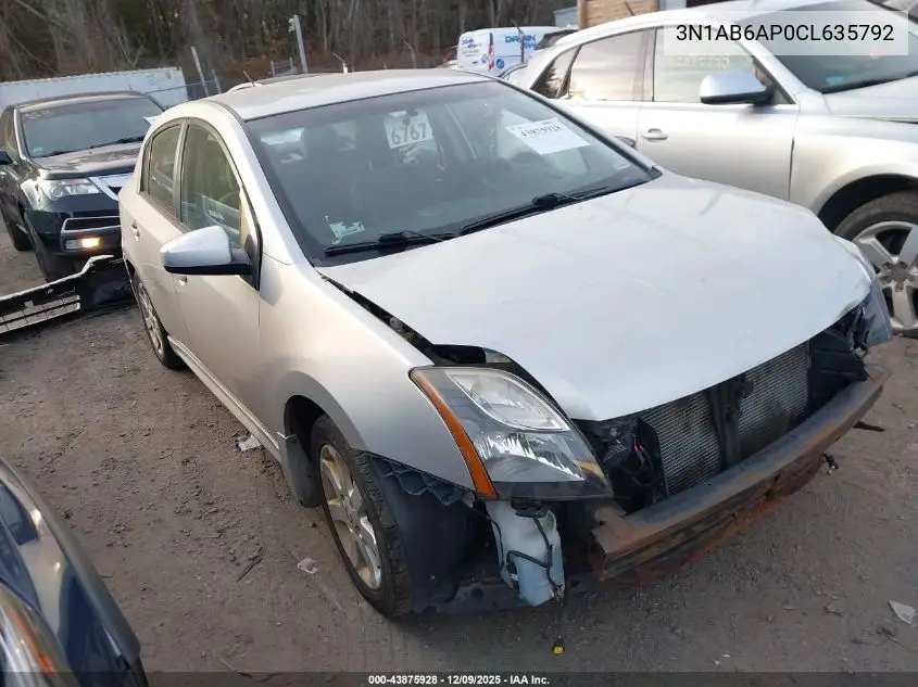 3N1AB6AP0CL635792 2012 Nissan Sentra 2.0 Sr