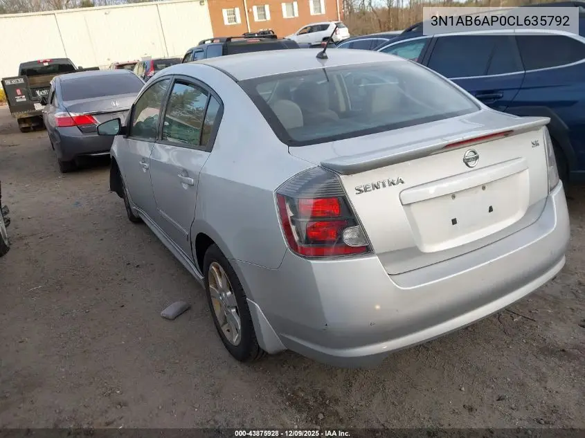 3N1AB6AP0CL635792 2012 Nissan Sentra 2.0 Sr
