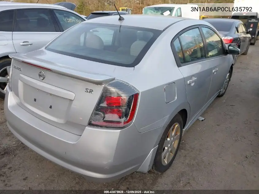 3N1AB6AP0CL635792 2012 Nissan Sentra 2.0 Sr