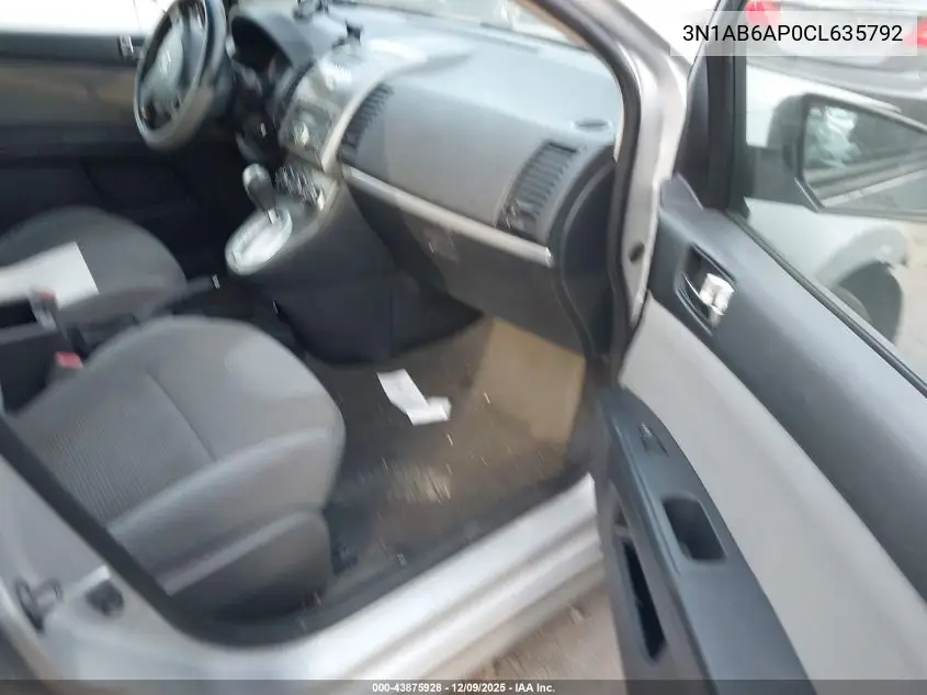 3N1AB6AP0CL635792 2012 Nissan Sentra 2.0 Sr